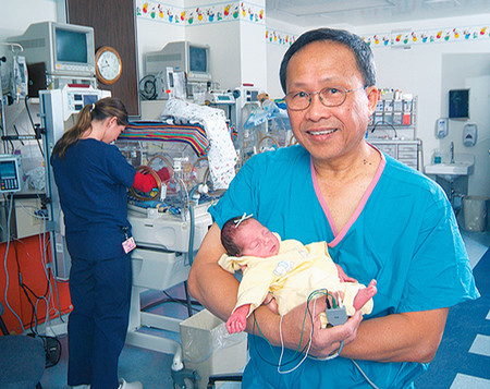 Dr Chai with baby 2007
