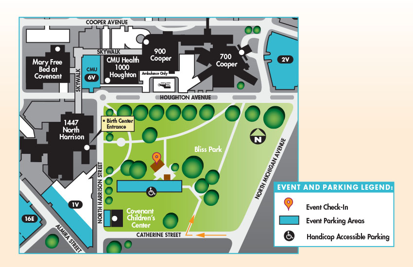 Parking Map for RNICU 50th Celebration